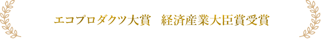 エコプロダクツ大賞 経済産業大臣賞受賞
